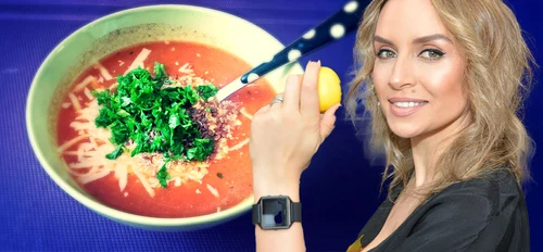 Adina Halas prepară o supă delicioasă de roșii