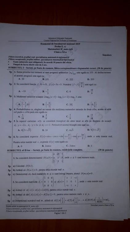 subiecte mate clasa 11