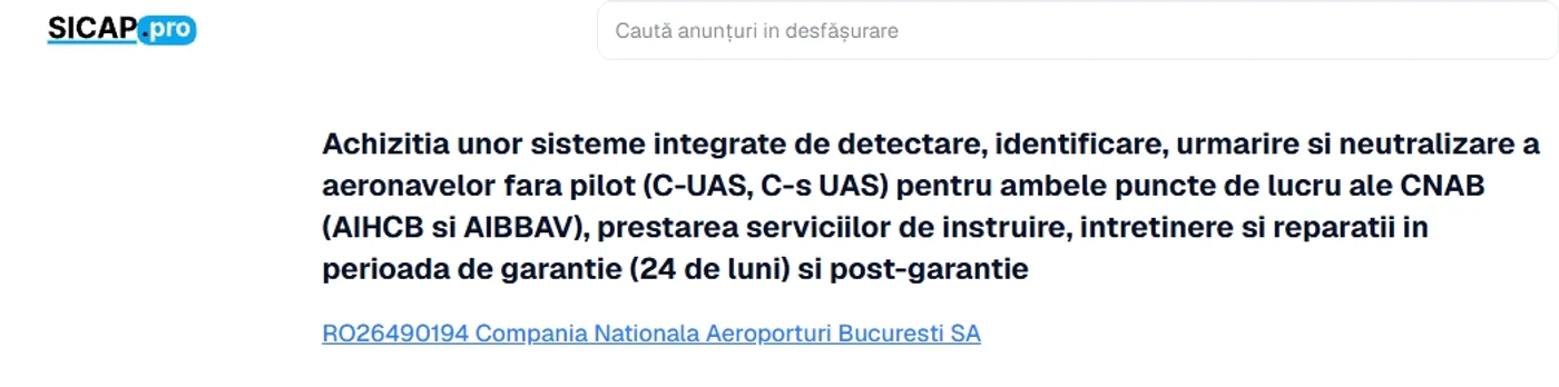 Anunţul postat de CNAB,
