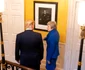 Theresa May și Donald Trump cu portretul lui Winston Churchill la Casa Albă. FOTO: Profimedia