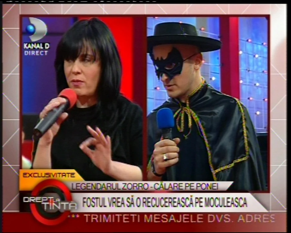 
    Cristi Marin, Zorro pentru Mariana Moculescu FOTO: Kanal D  