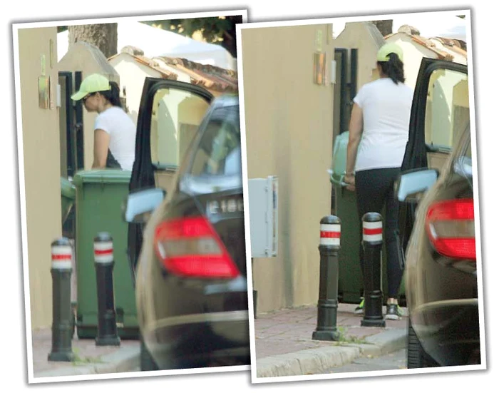 Vedeta mută două  tomberoane din calea  Merţanului ei de fiţe