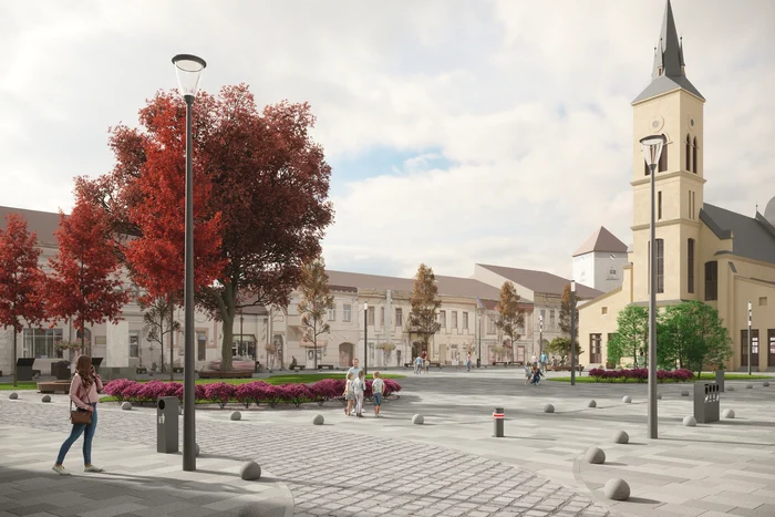 Proiectul noului centru al orașului FOTO Primăria Abrud