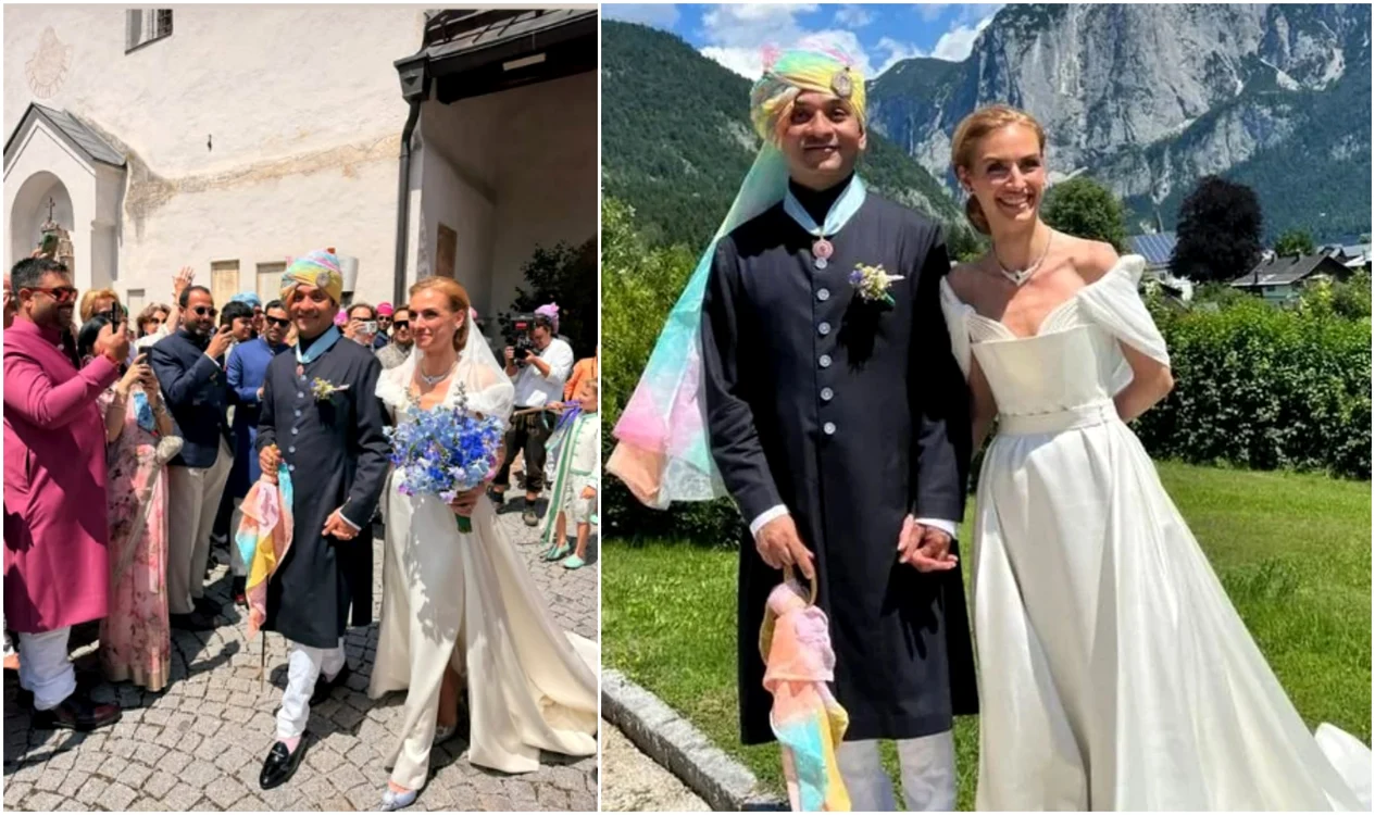nunta dintre Contesa germană Marie Eltz și indianul Dhruv Raj Singh, vărul lui Sawai Padmanabh Singh (2) jpg