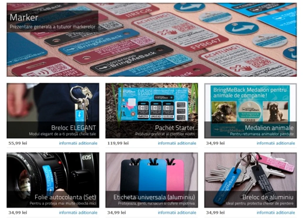 Autocolantele pot fi cumpărate de pe site