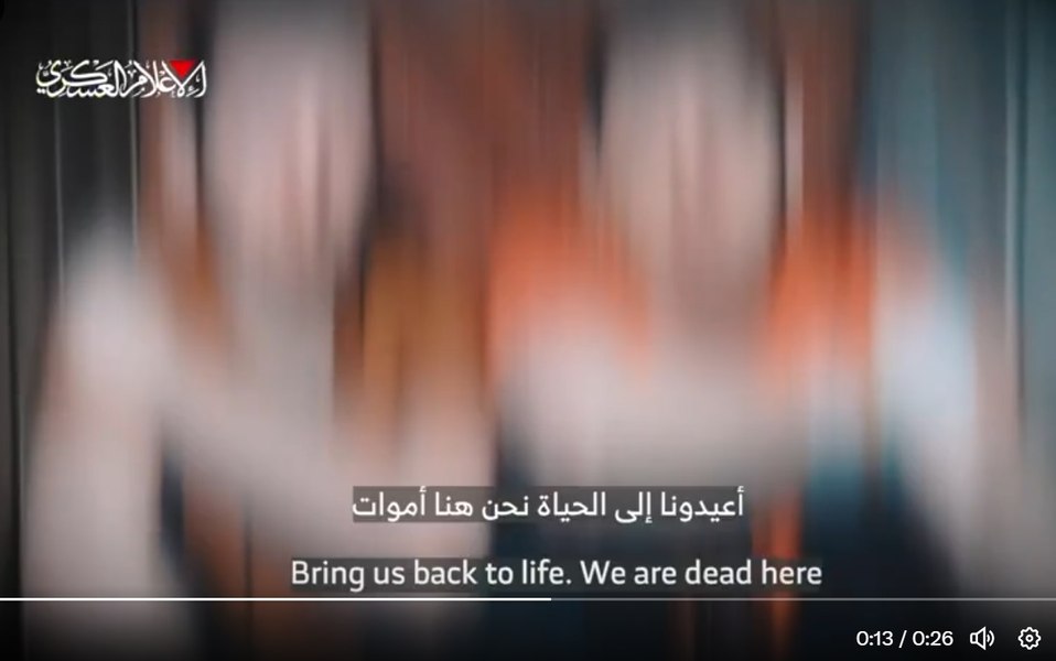 Doi ostatici israelieni apar într-o înregistrare difuzată de Hamas: „Aduceți-ne la viață, suntem morți aici”