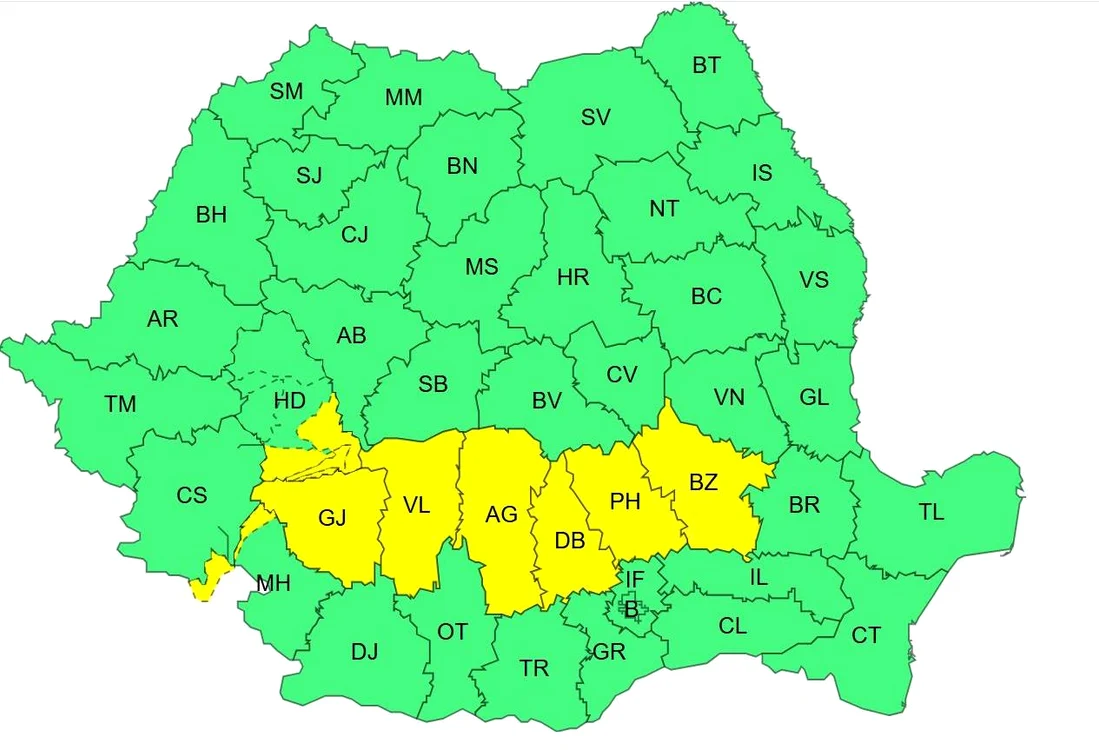 Harta meteo ANM