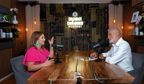 Maria Popovici la podcastul lui Damian Drăghici. FOTO: captură de ecran