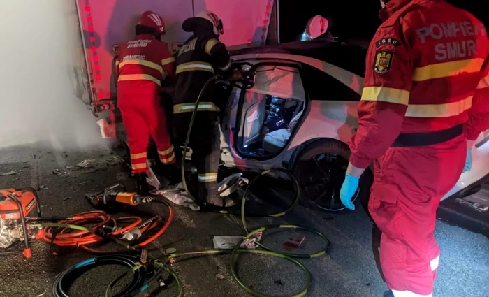 Imagini cu accidentul din Sibiu FOTO ISU 