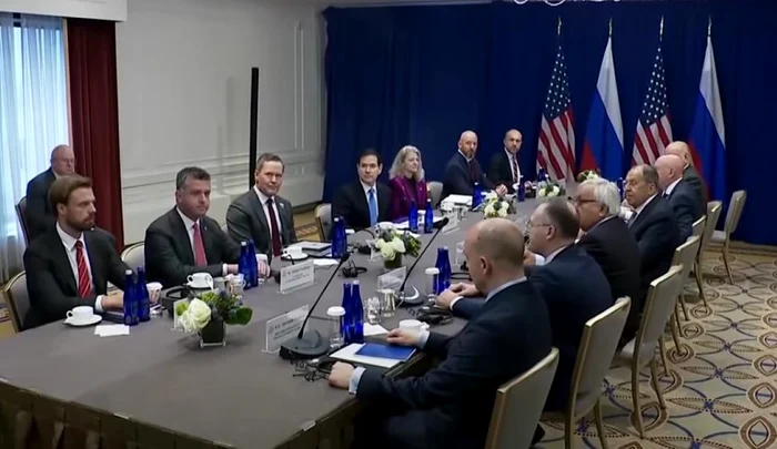 Marco Rubio şi Serghei Lavrov, faţă în faţă la întâlnirea de la New York. FOTO: captură video