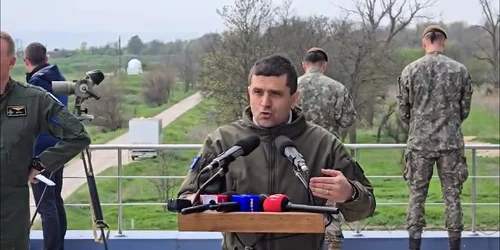 Radu Miruță la Ziua Distinșilor Vizitatori din cadrul exercițiului „Eastern Phoenix 2026”, Capu Midia FOTO: captură video Adevărul