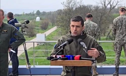 Radu Miruță la Ziua Distinșilor Vizitatori din cadrul exercițiului „Eastern Phoenix 2026”, Capu Midia FOTO: captură video Adevărul