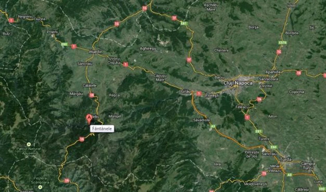 Localitatea Fântânele, unde s-a produs tragedia