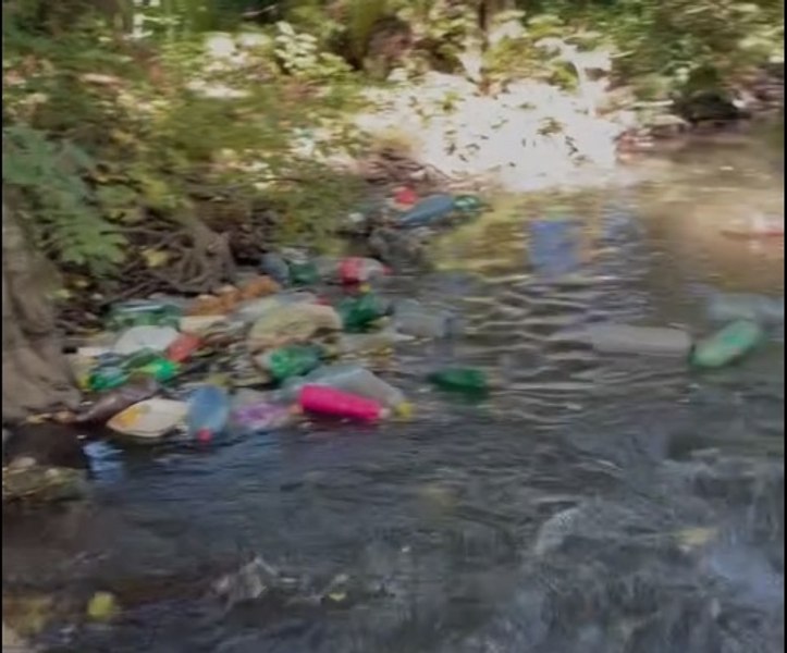 Râu cu păstrăvi, plin de gunoaie. Ecologist: „Este mizerie adunată din zonele traversate“
