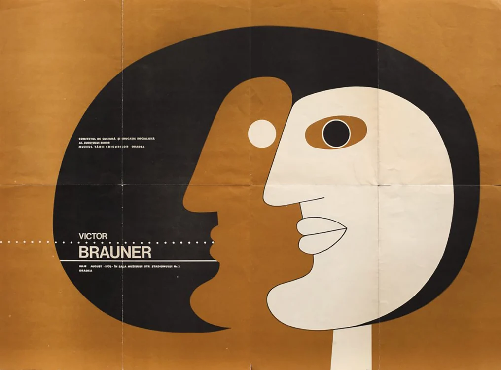 Afișul expoziției Victor Brauner, Oradea, 1976
