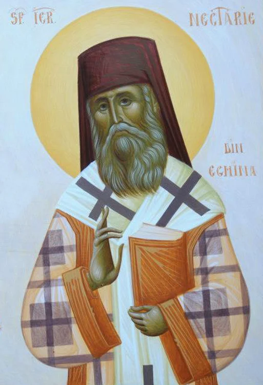 Sfântul Nectarie Taumaturgul vindecătorul de cancericoană de Mihai Coman