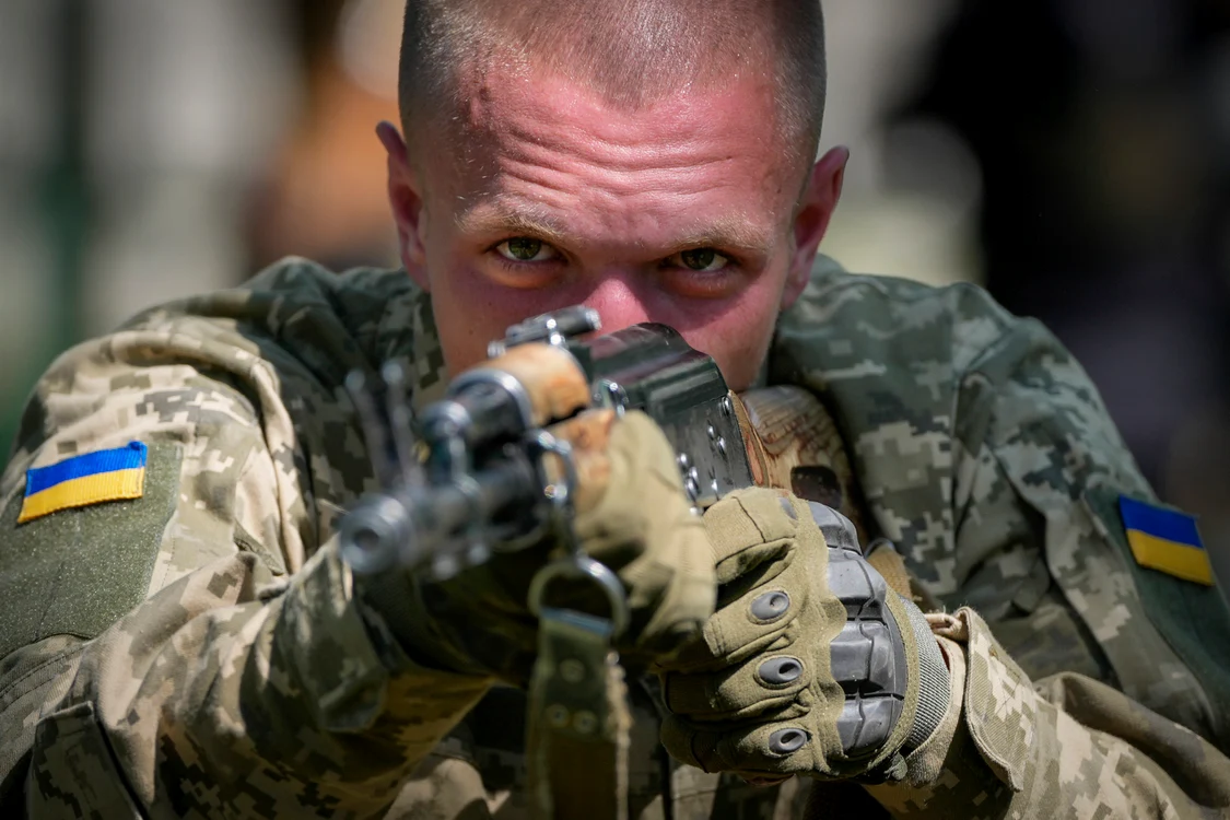 Nou recrut ucrainean se antrenează la Kiev FOTO PROFIMEDIA