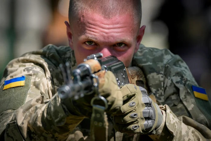 Nou recrut ucrainean se antrenează la Kiev FOTO PROFIMEDIA