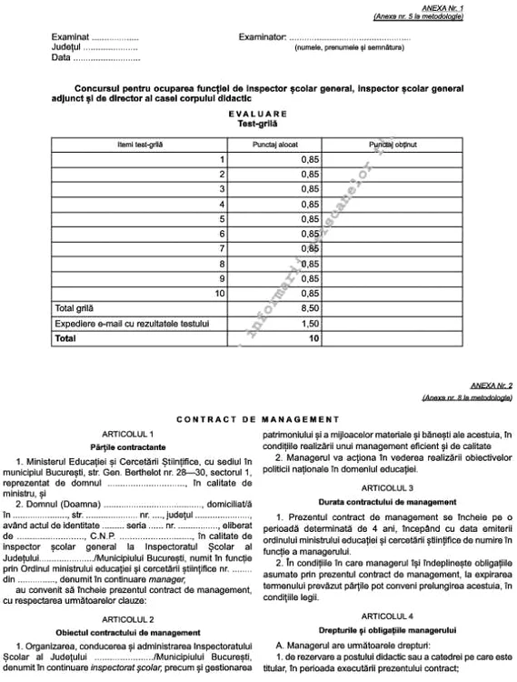 concurs inspectori fisa
