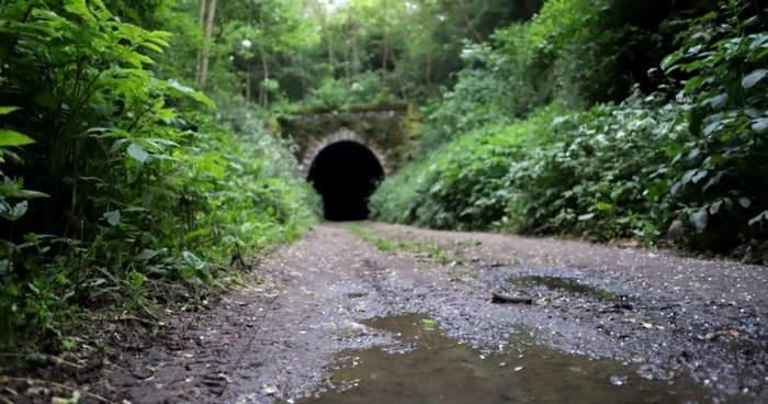 Tunelul fostei căi ferate înguste a Hunedoarei. FOTO: Daniel Guţă. ADEVĂRUL.