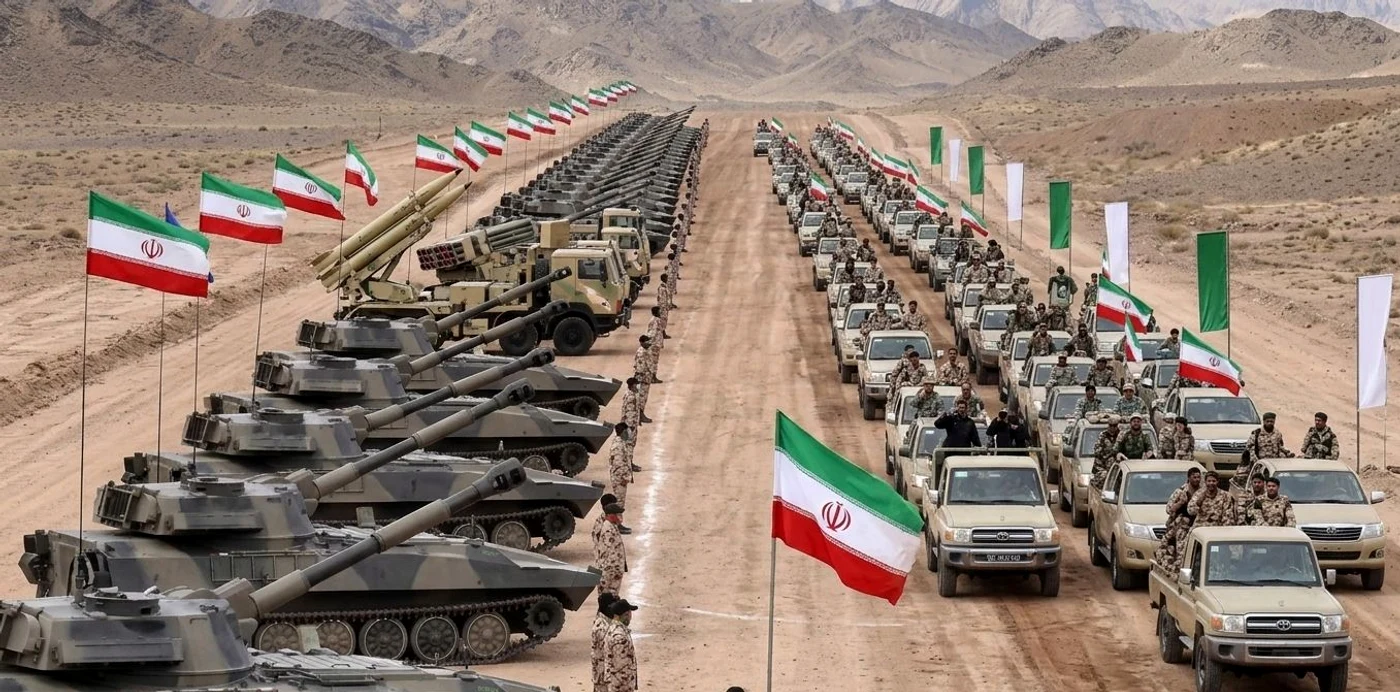 Armata iraniană este bine organizată și poate provoca mari probleme. FOTO: AI