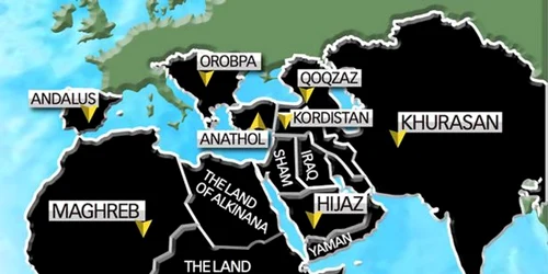 Harta lumii potrivit Statului Islamic FOTO The Mirror