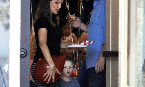 Ben Affleck & Jennifer Garner Leaving Church With Their Children jpeg