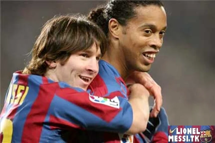 Messi şi Ronaldinho au fost colegi la Barcelona timp de cinci sezoane FOTO Lionel.messi.tk