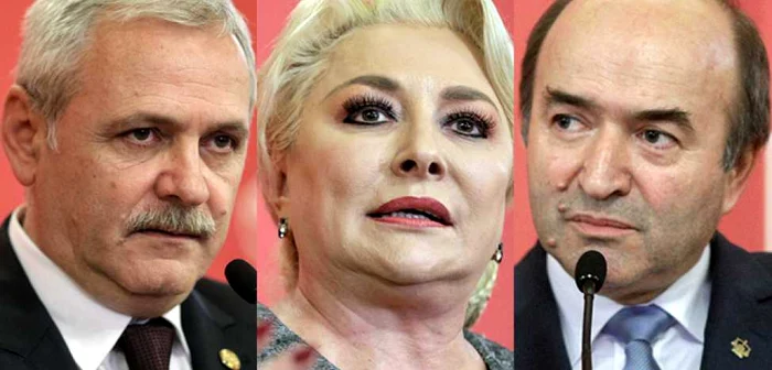 Liviu Dragnea - Viorica Dăncilă - Tudorel Toader / FOTO Inquam Photos - Octav Ganea