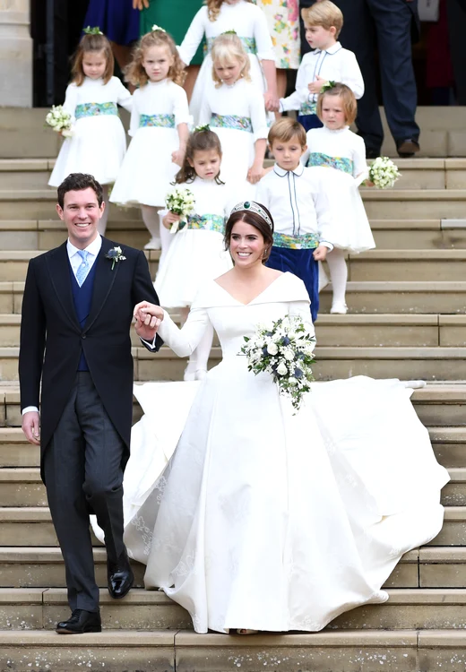 Prințesa Eugenie și Jake Brooksbank, după ceremonia din capela St. George