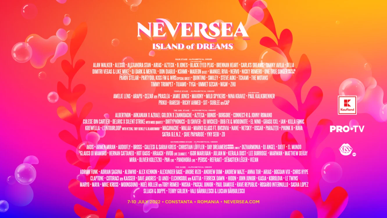 line up neversea 2022