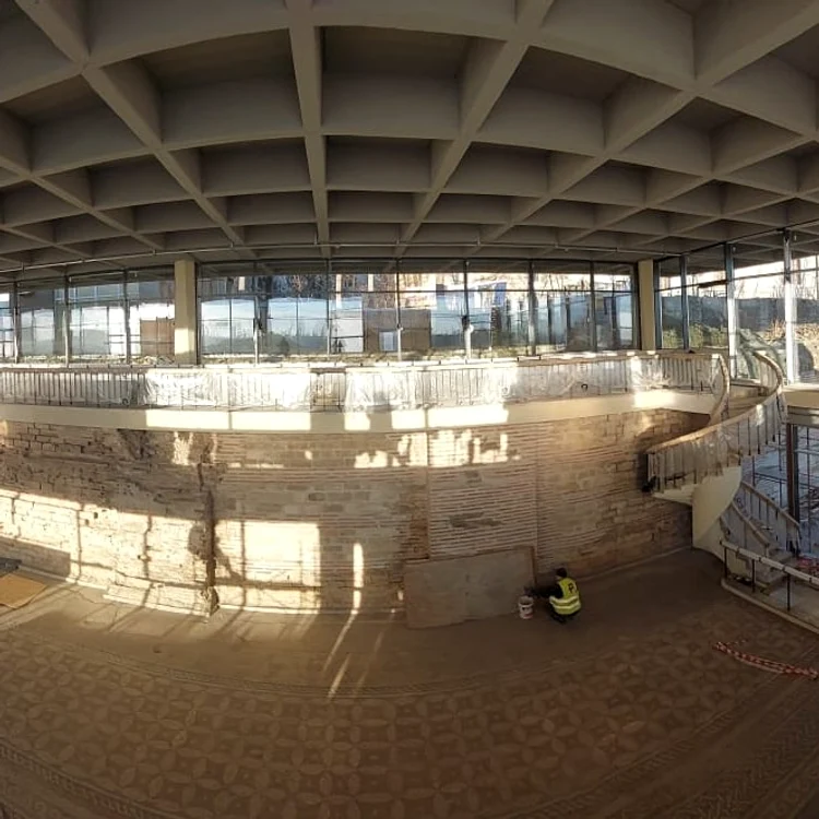 Lucrări la Edificiul Roman cu Mozaic FOTO Consiliul Județean Constanța