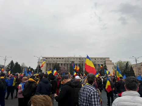 Protest de ziua lui Călin Georgescu FOTO Adevărul