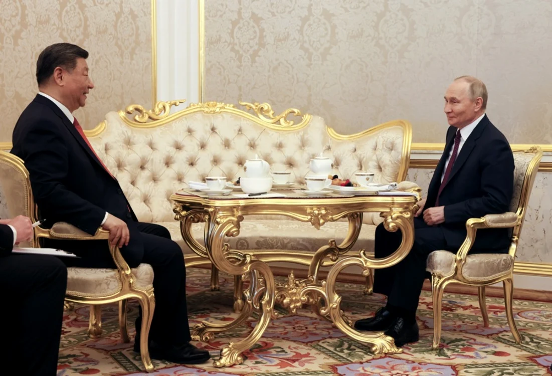 Vladimir Putin l-a primit pe Xi Jinping la Moscova FOTO EPA-EFE