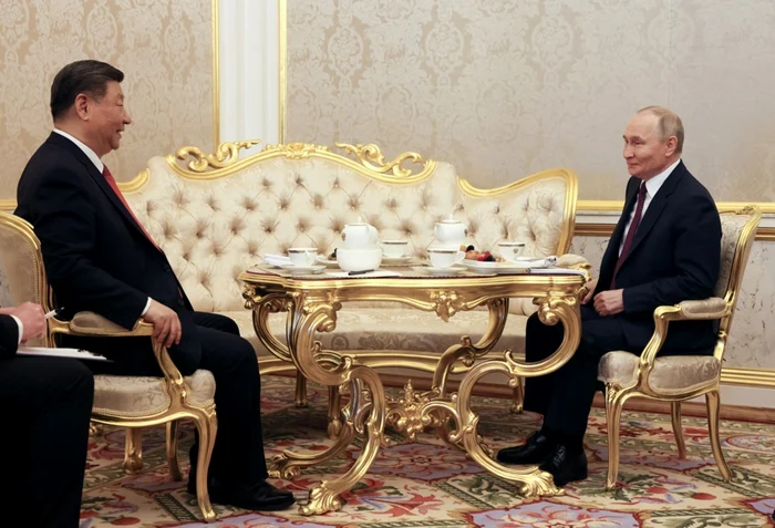 Vladimir Putin l-a primit pe Xi Jinping la Moscova FOTO EPA-EFE