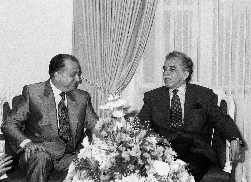 Foto 11. Ion Iliescu și Gabriel García Márquez, Bogota, 1993