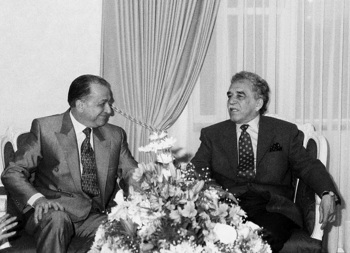 Foto 11. Ion Iliescu și Gabriel García Márquez, Bogota, 1993