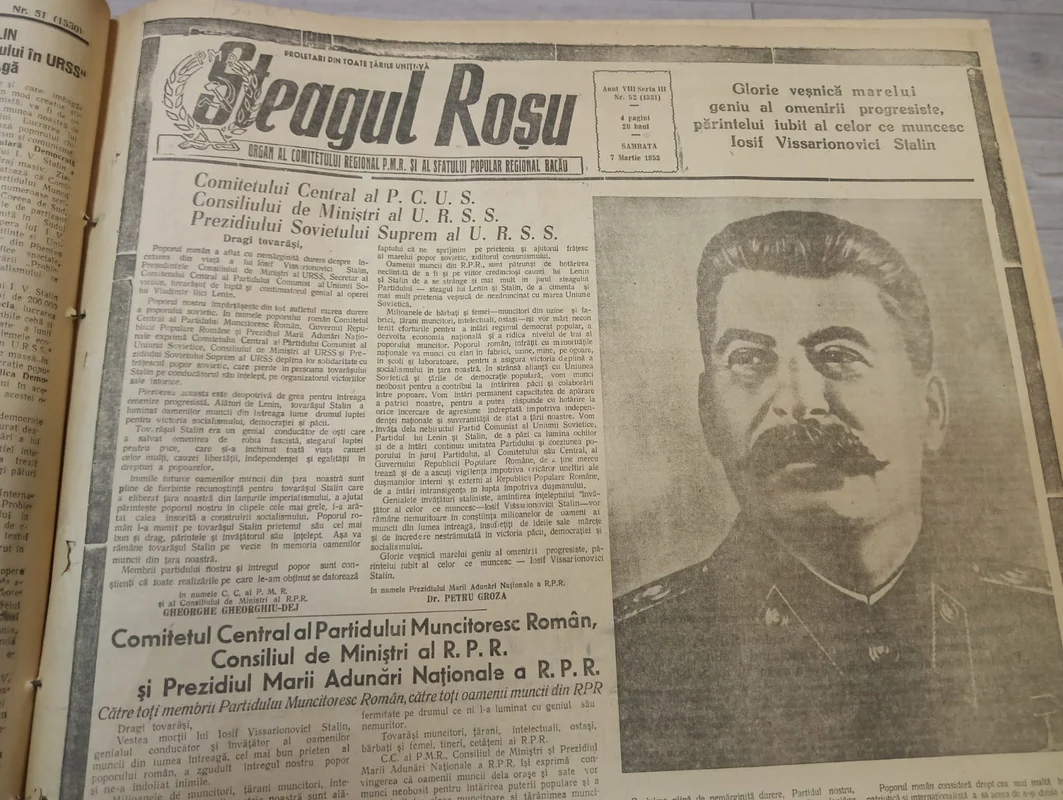 Boala, moartea și funeraliile lui Stalin în Steagul Roșu  (22) jpg