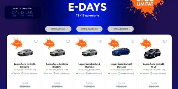 dacia black friday