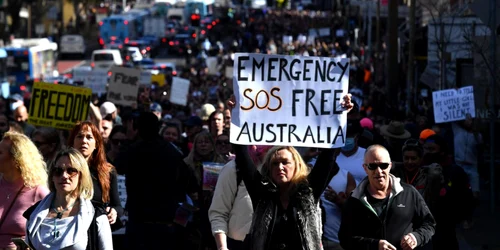 Proteste anti-restrictii in Australia FOTO EPA-EFE