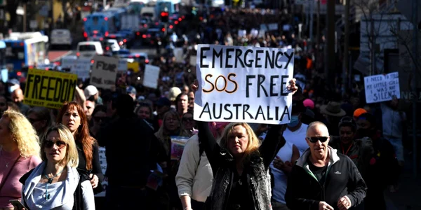 Proteste anti-restrictii in Australia FOTO EPA-EFE