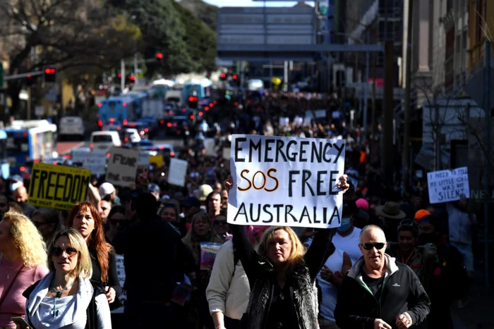 Proteste anti-restrictii in Australia FOTO EPA-EFE