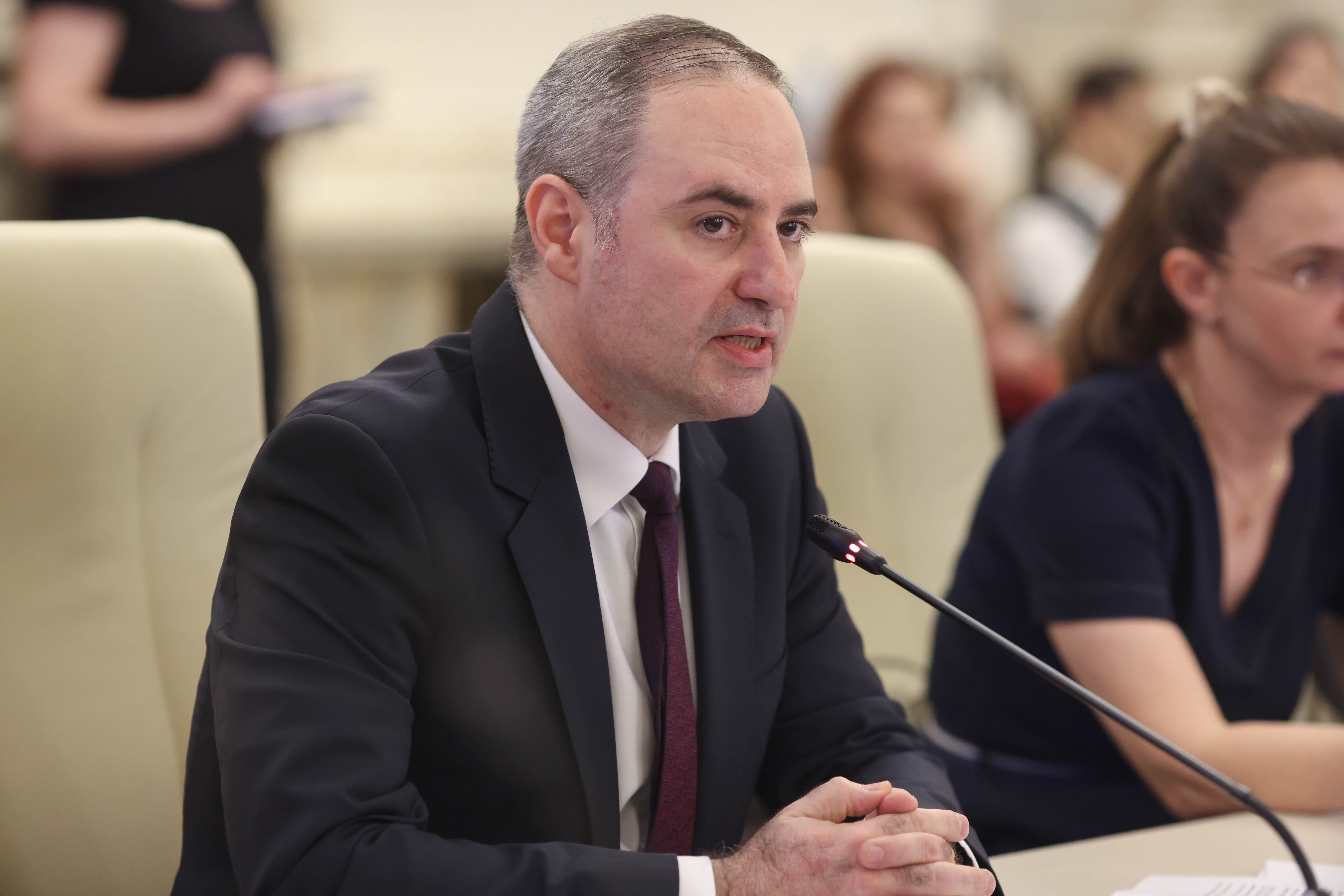 Audierea în comisiile de specialitate a miniștrilor desemnați pentru a face parte din guvernul condus de Adrian Veștea, la Palatul Parlamentului din București, 22 iunie 2026. Inquam Photos / George Călin