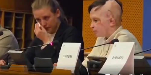 o interpretă a izbucnit în lacrimi în timp ce traducea povestea unui băiat ucrainean de 11 ani. FOTO: captură video