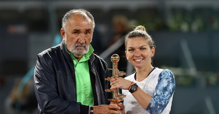 Ion Țiriac și Simona Halep, în vremurile bune ale jucătoarei. Foto Getty images