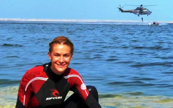 Roxana Ciuhulescu, la antrenament cu scafandrii Marinei FOTO MApN - Florin Popoacă
