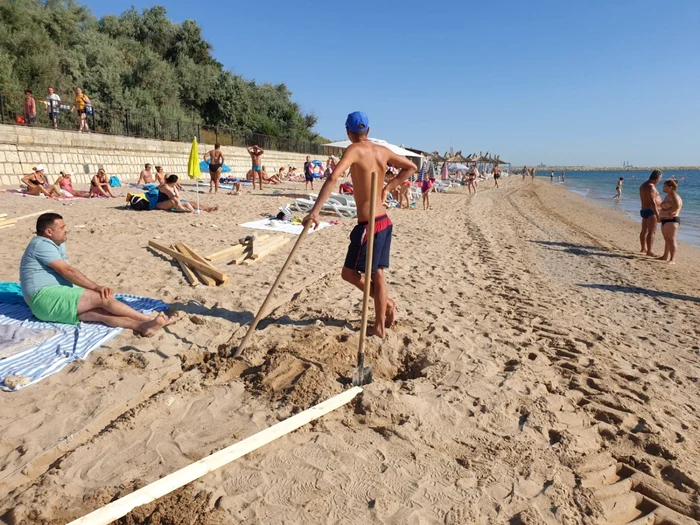 plaja eforie sud politie lucrari foto calin gavrilas