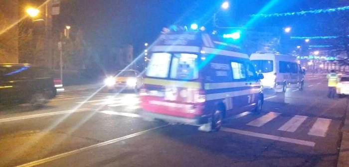 Accidentul a avut loc chiar în centrul oraşului Târgu Jiu