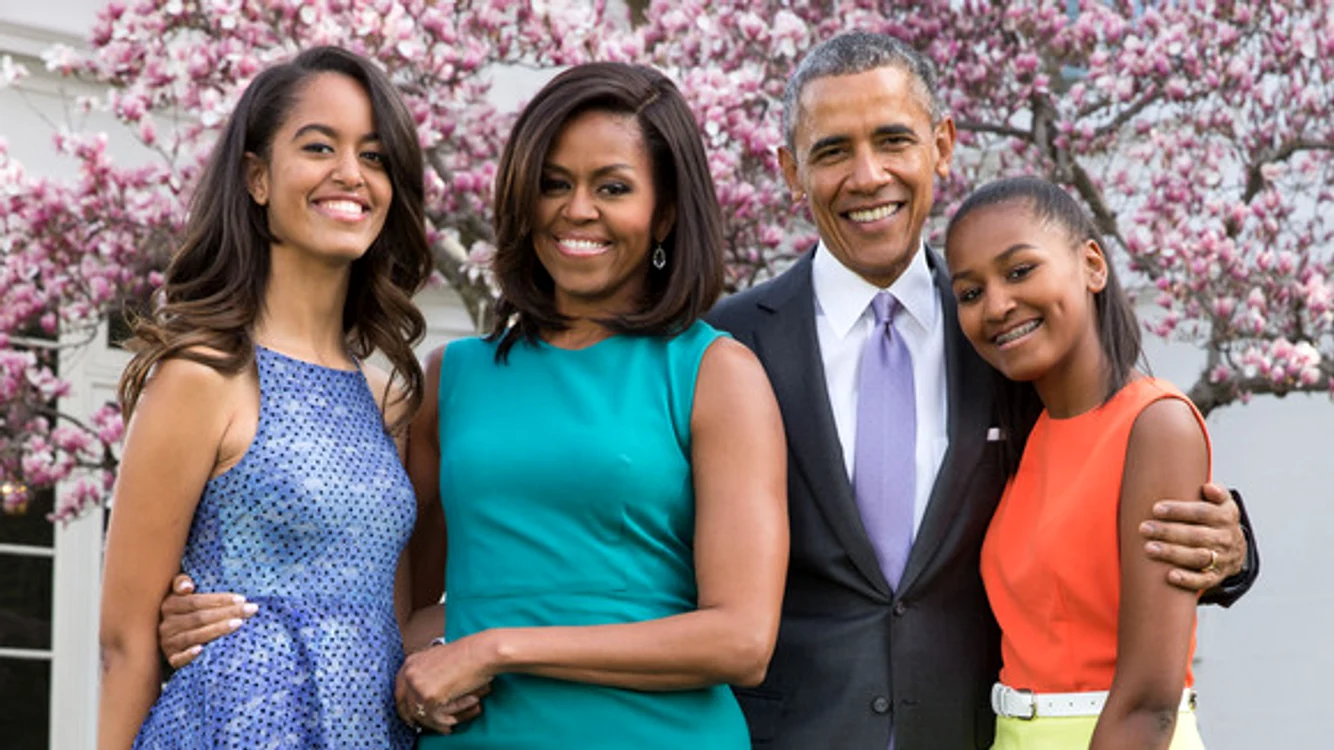 Barack Obama, Michelle Obama și fiicele Malia și Sasha