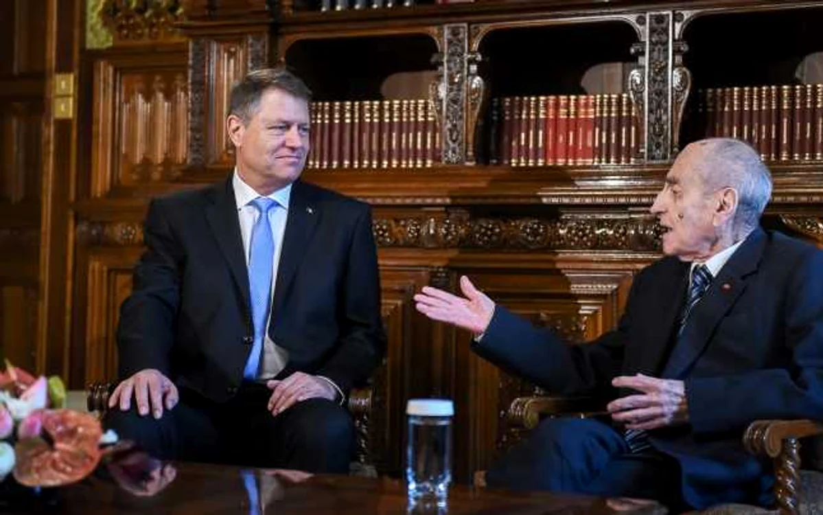 Klaus Iohannis şi Mircea Ionescu Quintus. FOTO Presidency.ro